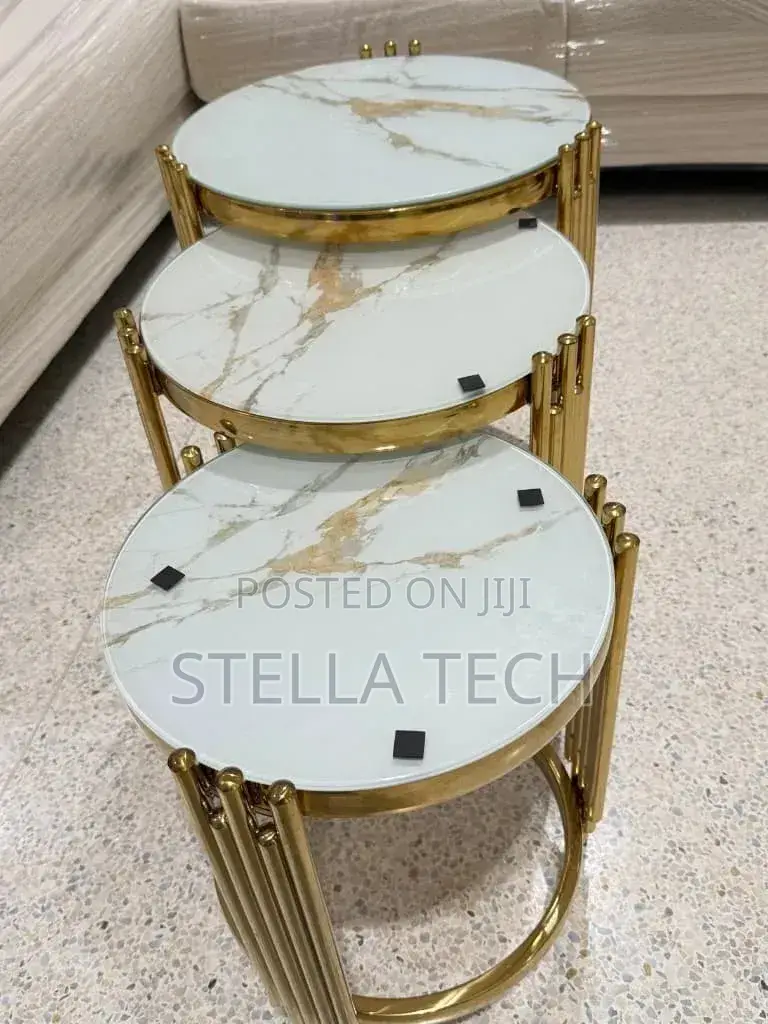 3 in 1 Executive Pure Marble Table
