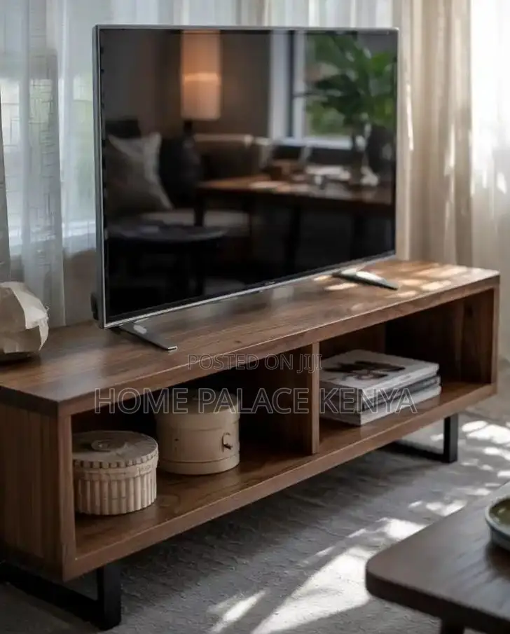 Tv Stand: Mahogany Open Storage Media Unit