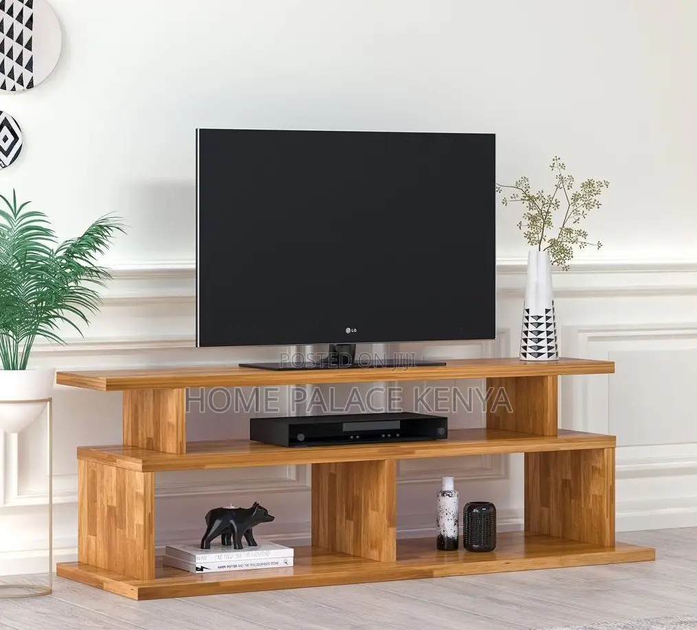 Tv Stand: Mahogany Open Storage Media Unit
