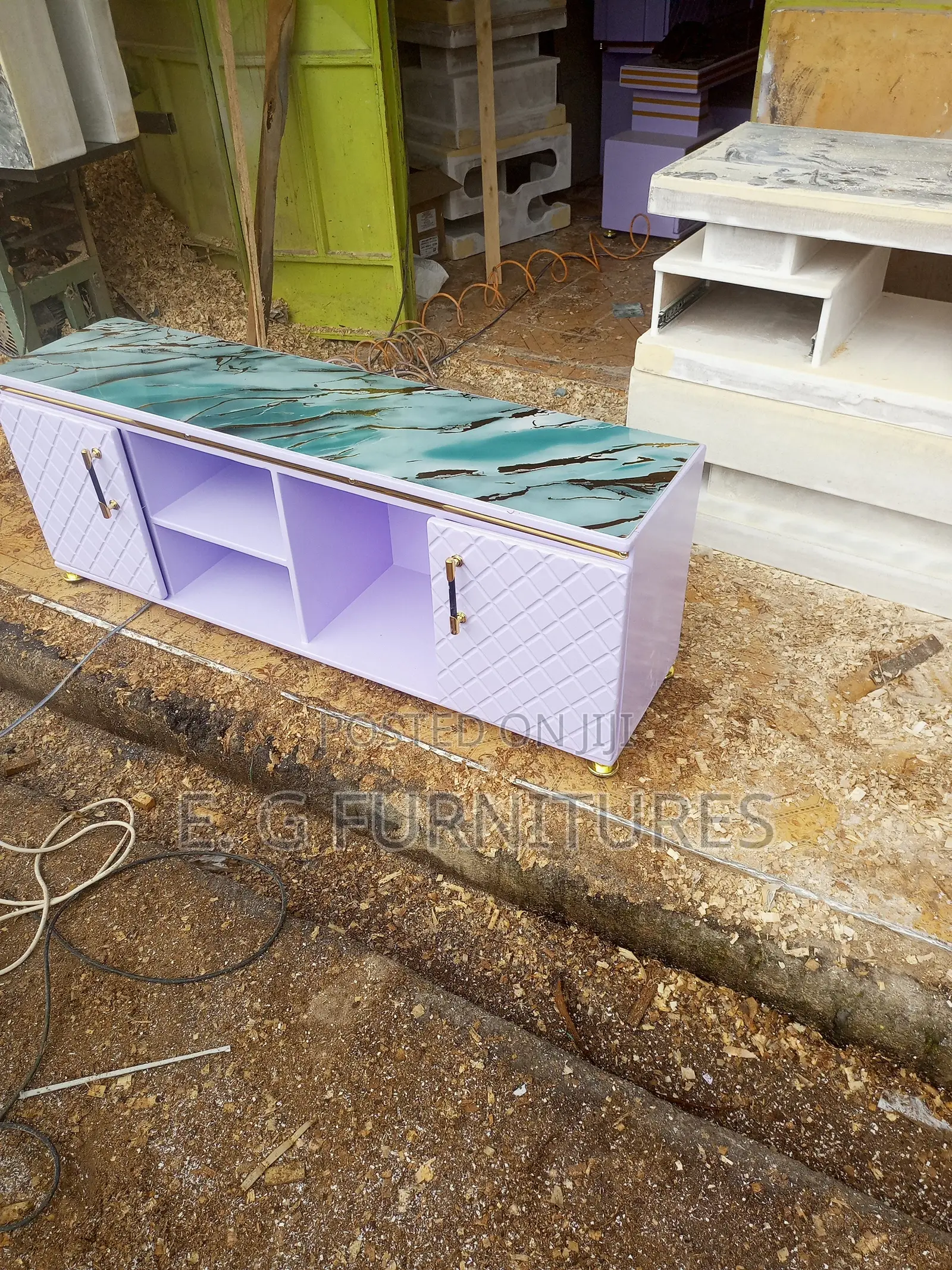 White Marble Tv Stand