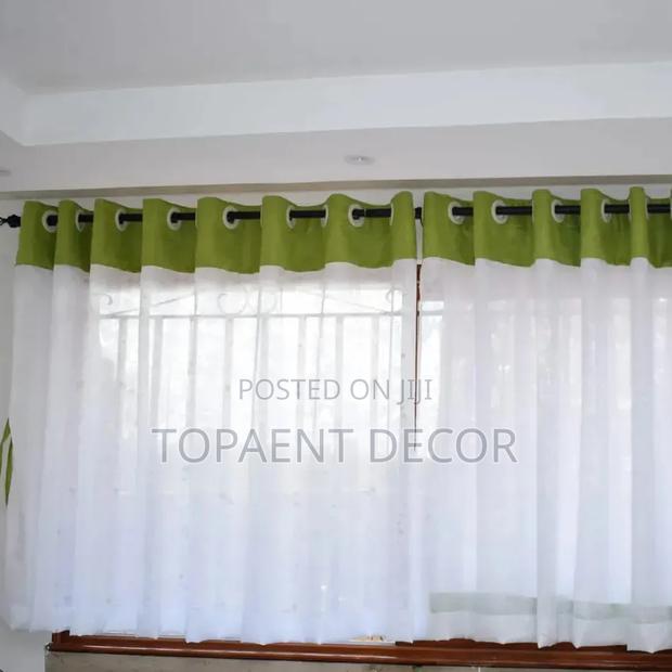 Green and Blue Themed Window Curtains and Door Curtains