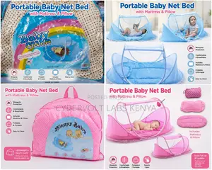 Portable Baby Net Bed With Mattress Pillow