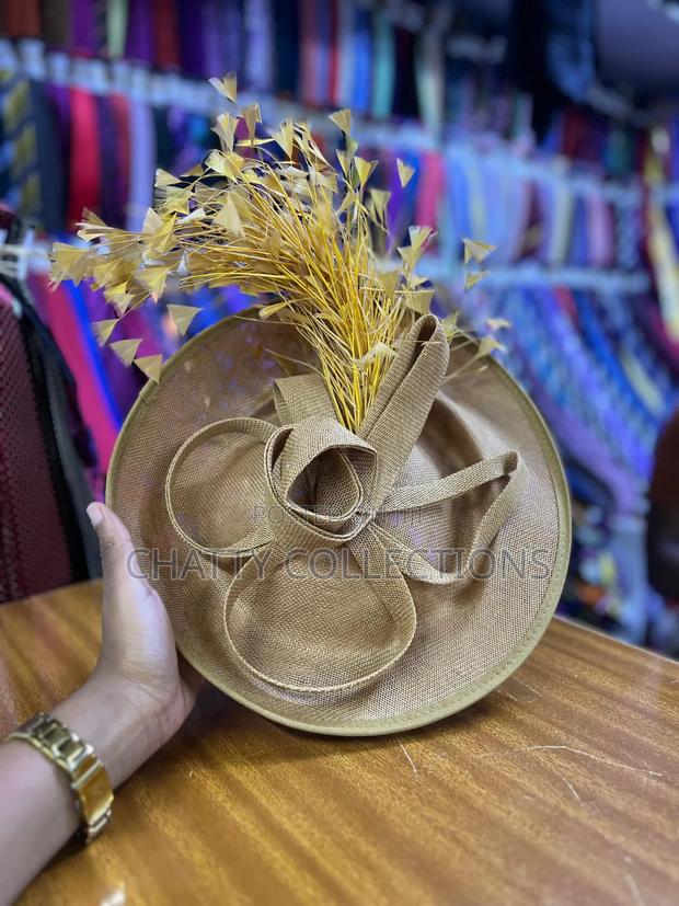 Golden Classy Ladies Big Size Fancy Head Fascinators