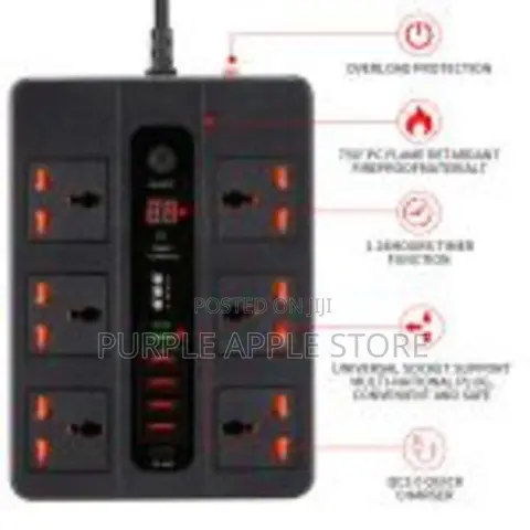 Ultra High Speed Power Socket 6 Plug 5 Usb 1 Pd20w Fast Charging
