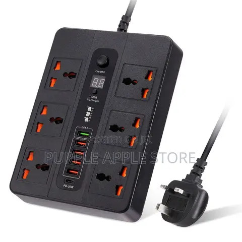 Ultra High Speed Power Socket 6 Plug 5 Usb 1 Pd20w Fast Charging