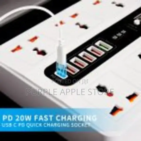 Ultra High Speed Power Socket 6 Plug 5 Usb 1 Pd20w Fast Charging