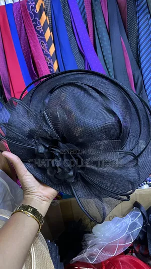 Black Classy Ladies Big Size Fancy Head Fascinators