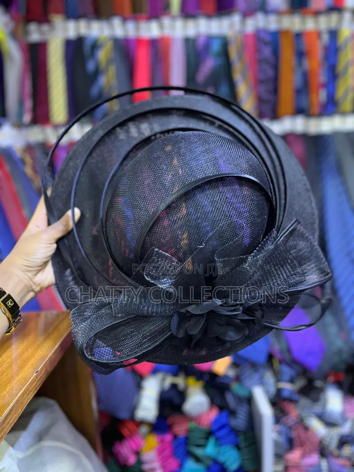 Black Classy Ladies Big Size Fancy Head Fascinators