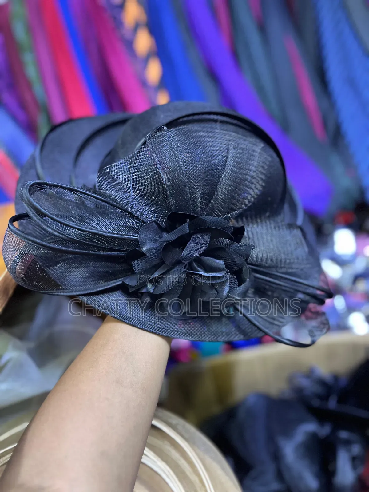 Black Classy Ladies Big Size Fancy Head Fascinators