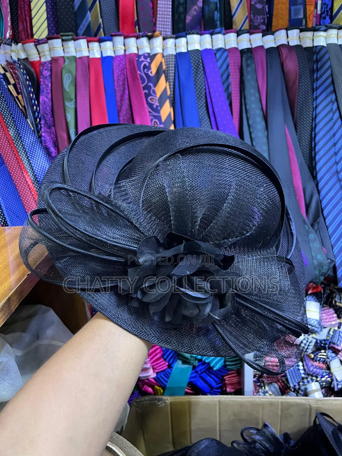 Black Classy Ladies Big Size Fancy Head Fascinators