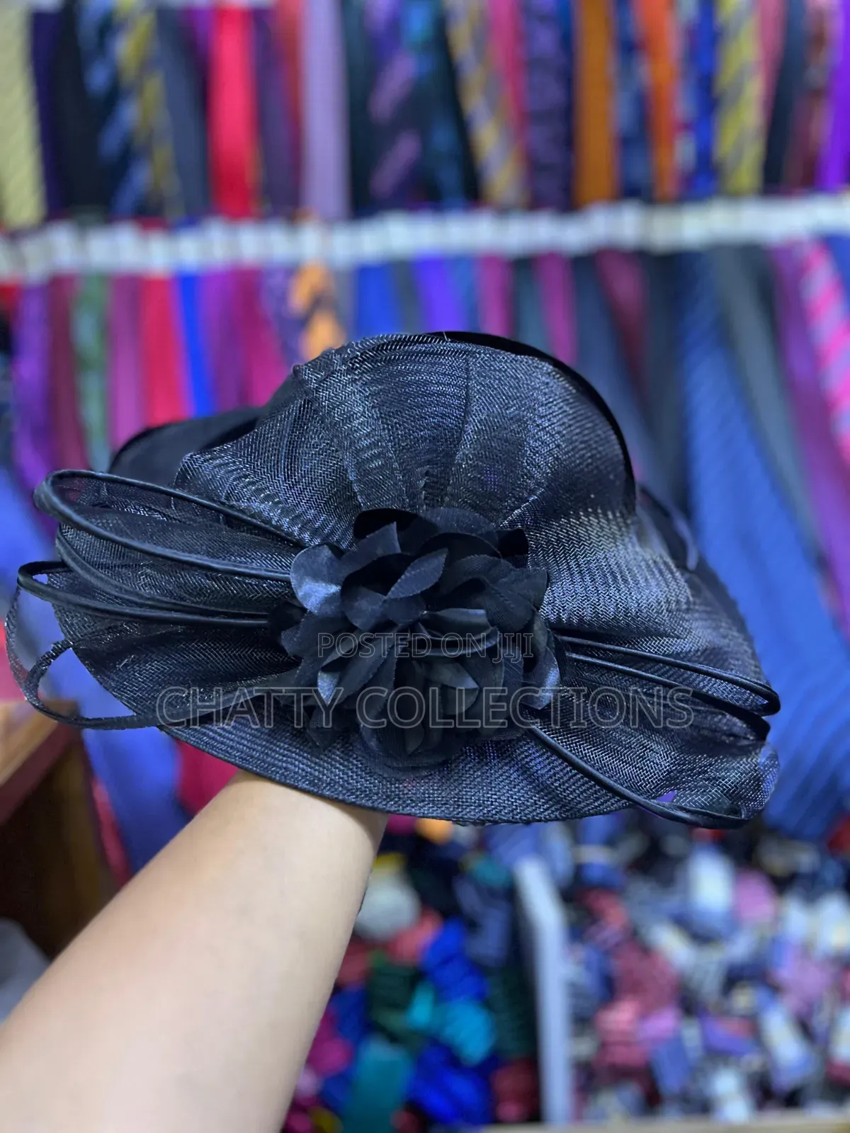 Black Classy Ladies Big Size Fancy Head Fascinators