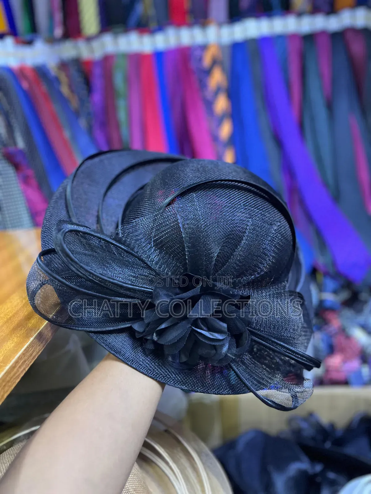 Black Classy Ladies Big Size Fancy Head Fascinators