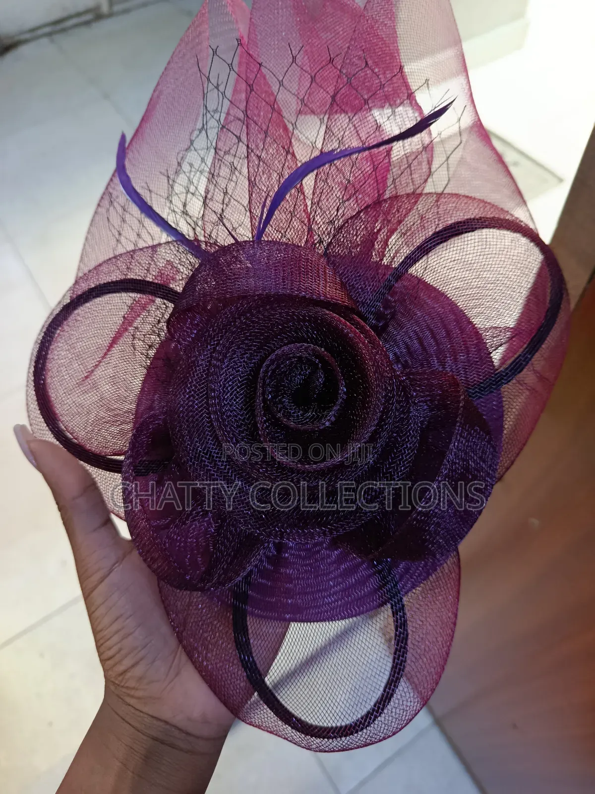 Burgundy Ladies Classy Fascinators