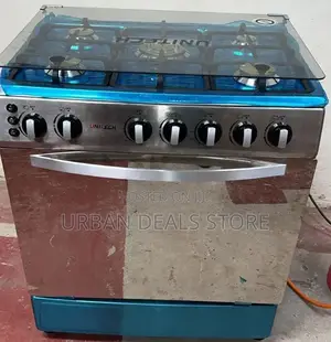 60×90 Unitech 5 Burner Freestanding Full Gas Cooker