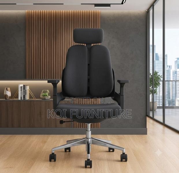Office Chairs; High Orthopedic Office Seat With Two Backrest - thumbnail 2
