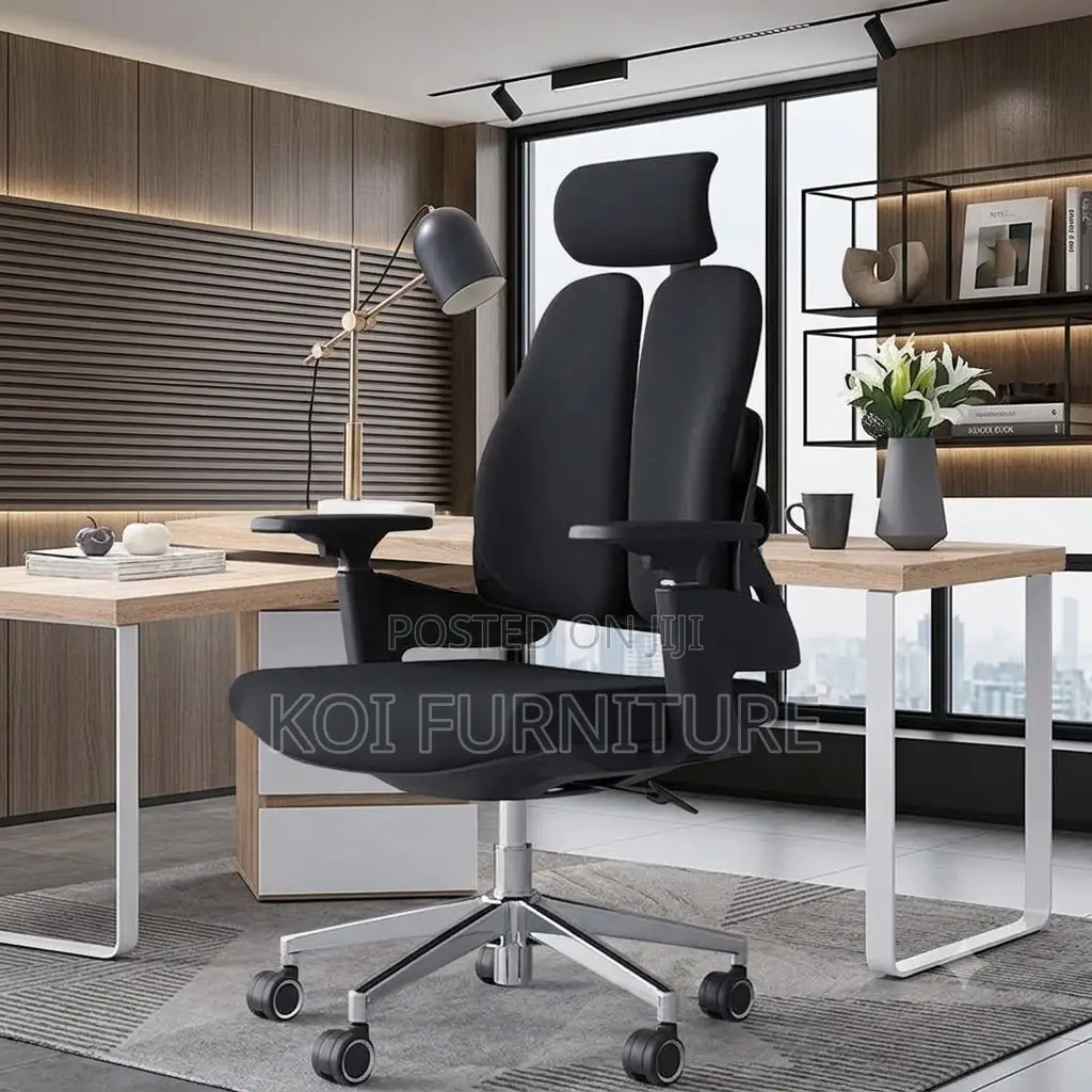 Office Chairs; High Orthopedic Office Seat With Two Backrest