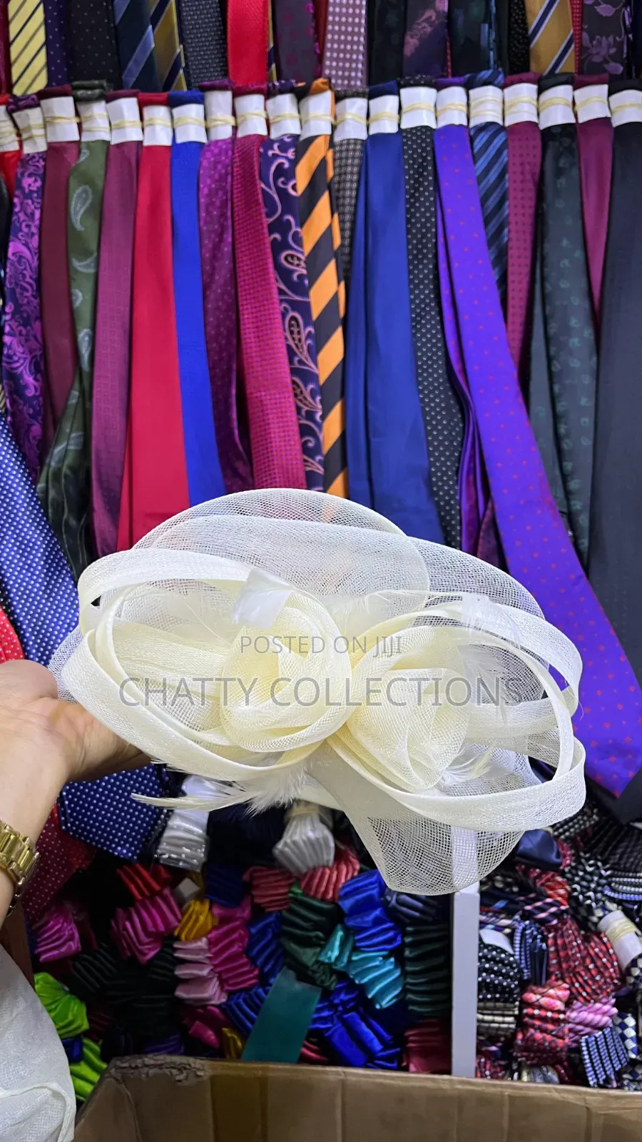 Cream White Classy Ladies Big Size Fancy Head Fascinators