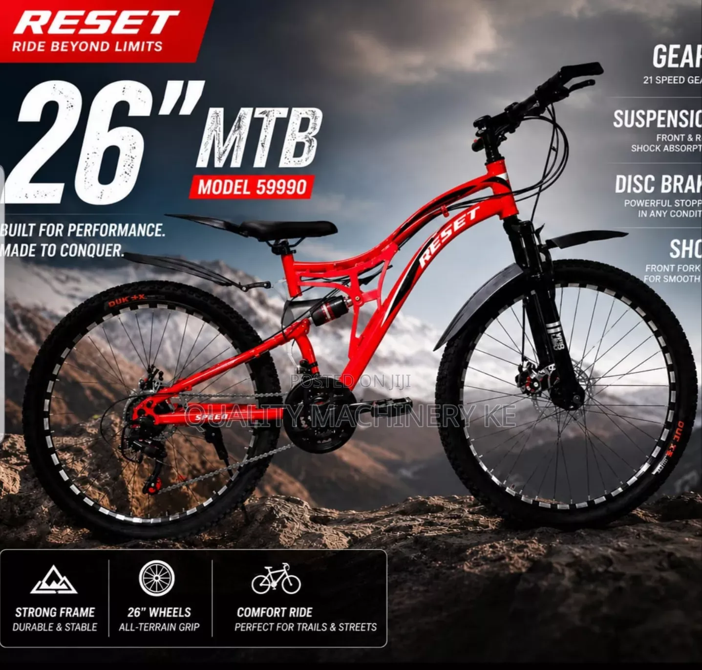 Comfortable 26" MTB Bicycle /Bike