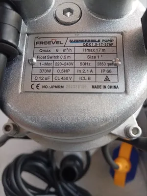Freevel Qdx1.5-17 370w Submersible Water Pump/17m Head, 6m3/H Flow