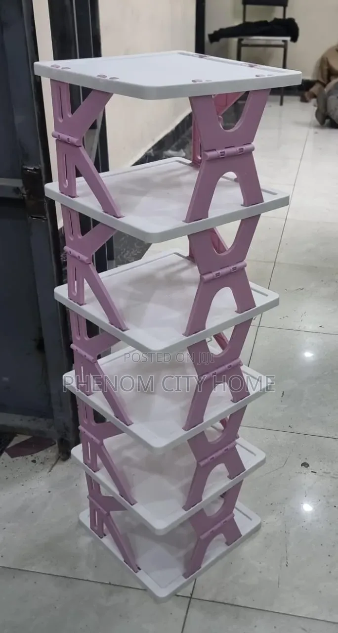 6 Layer Foldable Retracting Shoe Rack