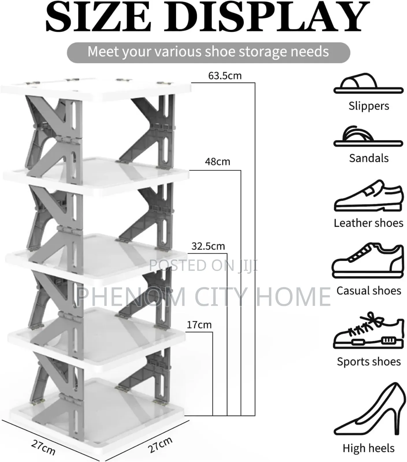 6 Layer Foldable Retracting Shoe Rack