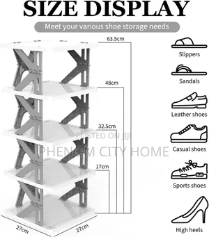 6 Layer Foldable Retracting Shoe Rack
