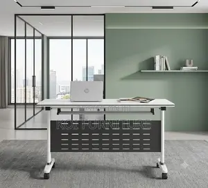 Office Desk; Foldable White Office Meeting Table