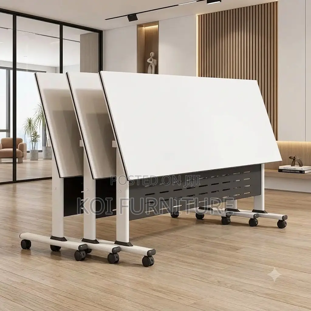 Office Desk; Foldable White Office Meeting Table