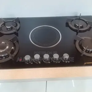 Bolesi Hob 4 Gas Burners+1 Infrared Gas Sensor and Wok Burner