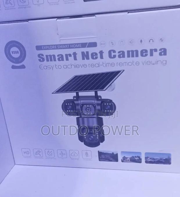 Tripple Lens 4g V380 Solar CCTV Camera