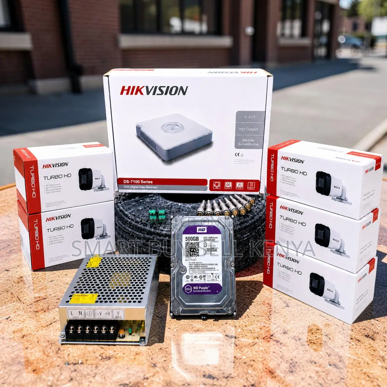 Outdoor Security 5 Hikvision 1080p CCTV Cameras Complete System Kit