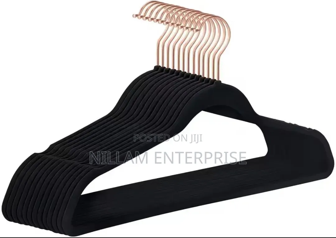 Luxury Velvet Premium Rose Gold Antislip Hangers