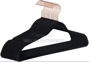 Luxury Velvet Premium Rose Gold Antislip Hangers