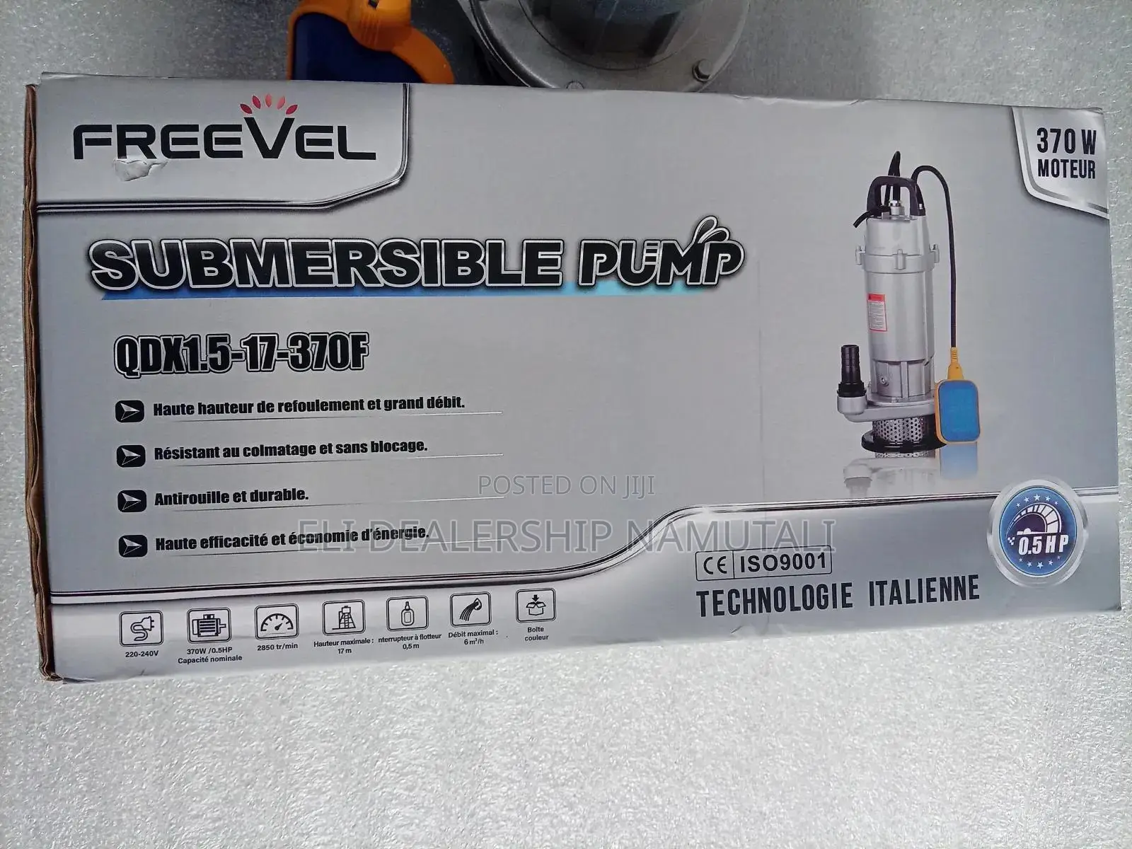 Freevel 0.5hp Submersible Pump With Float Switch/370w Clean Water Pump