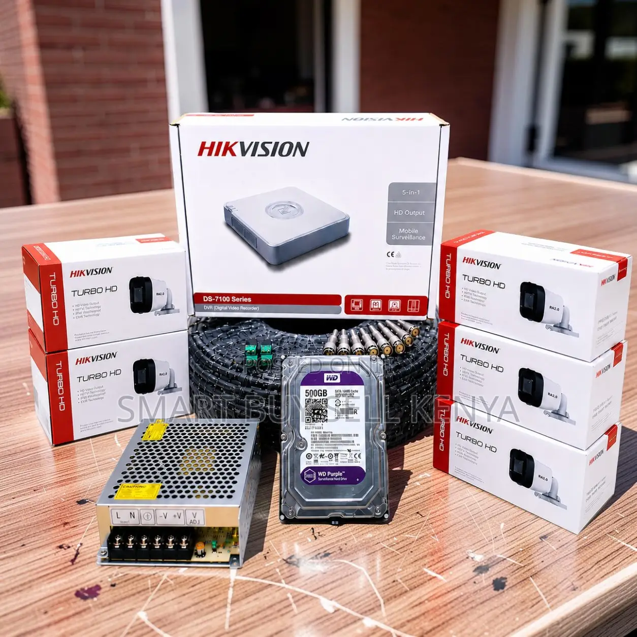 Smooth Video Capture 5 Hikvision 1080p Hd CCTV Cameras Full System Kit