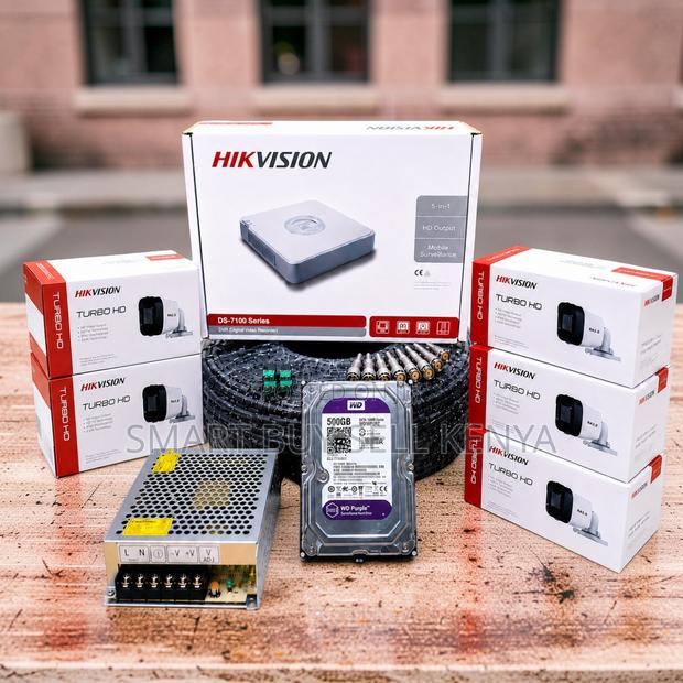 Wide Viewing Coverage 5 Hikvision 1080p CCTV Cameras Full System Kit