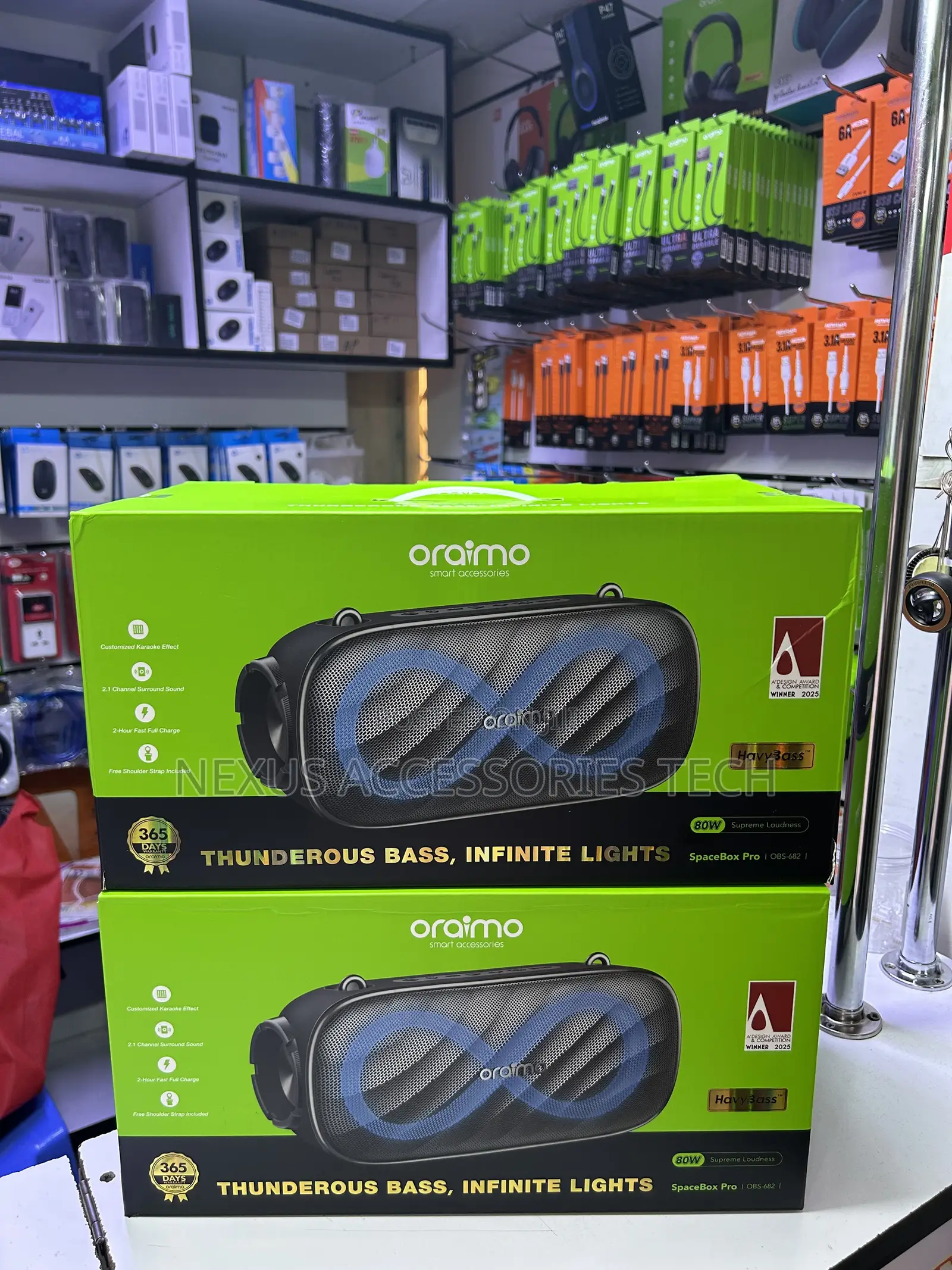 Oraimo Spacebox Pro Obs-682 Wireless Speaker – 80w Powerful Bass
