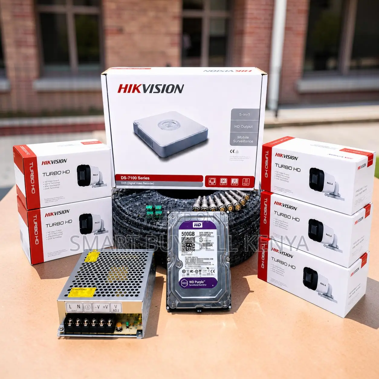 Superior Monitoring 5 Hikvision 1080p CCTV Cameras Complete System Kit