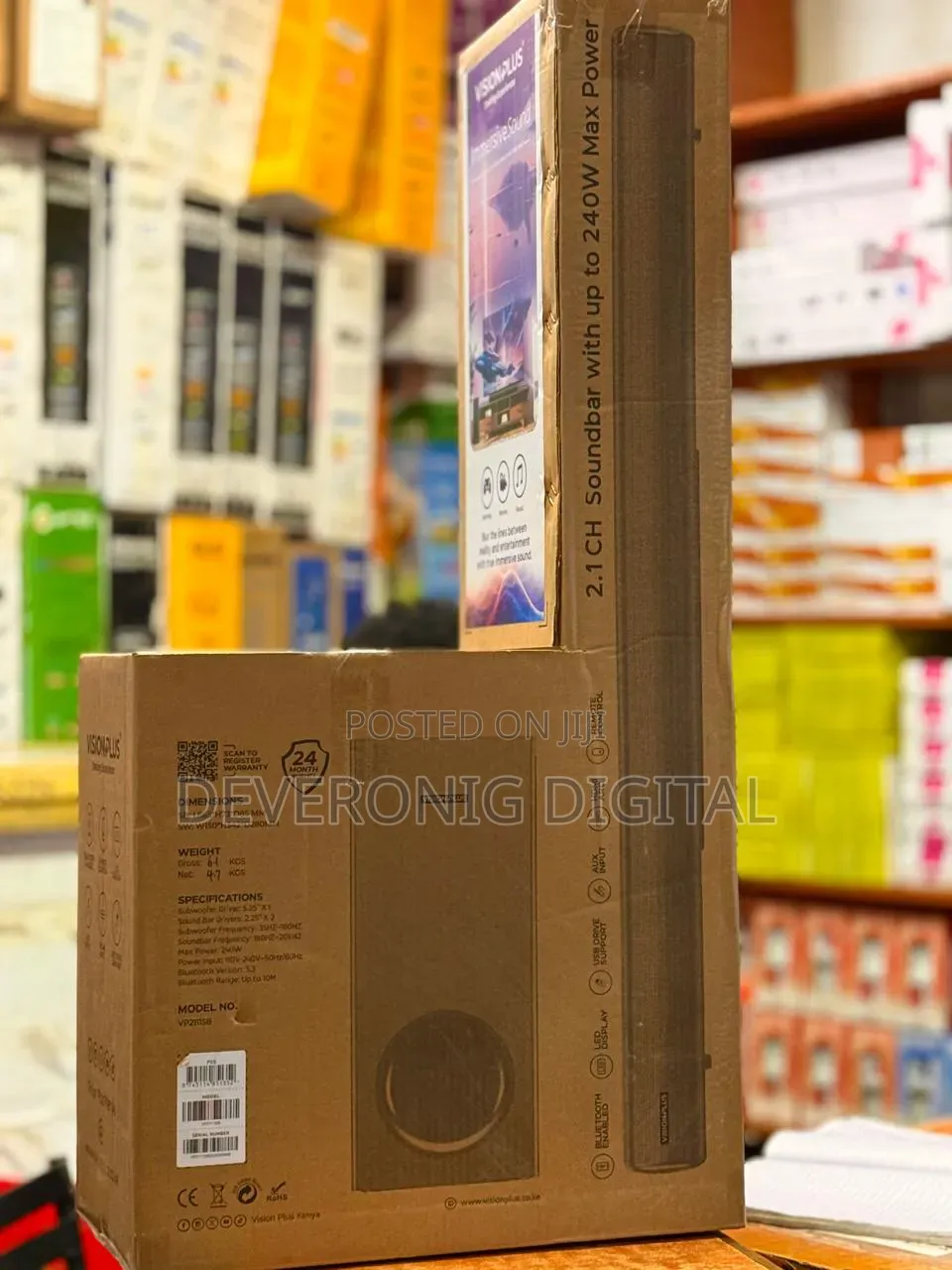 Vision Plus 2.1ch Sound Bar 240w Power