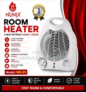 Nunix Room Heater Nh-01 – Portable Electric Fan Heater