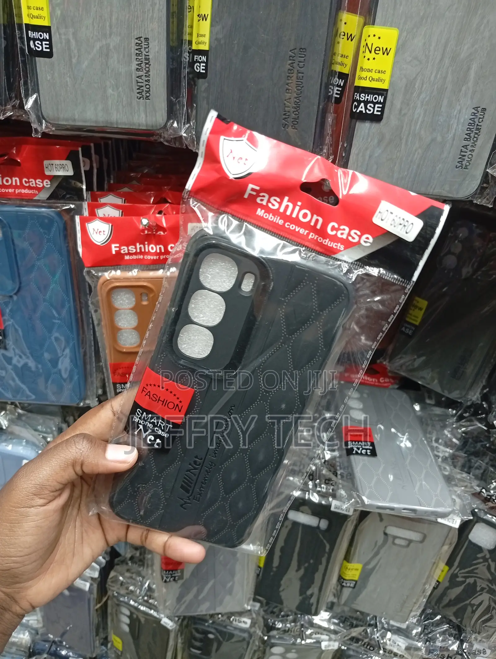 Infinix Hot 60 Pro+Stitched Wavy/Diamond Textured Pattern Case