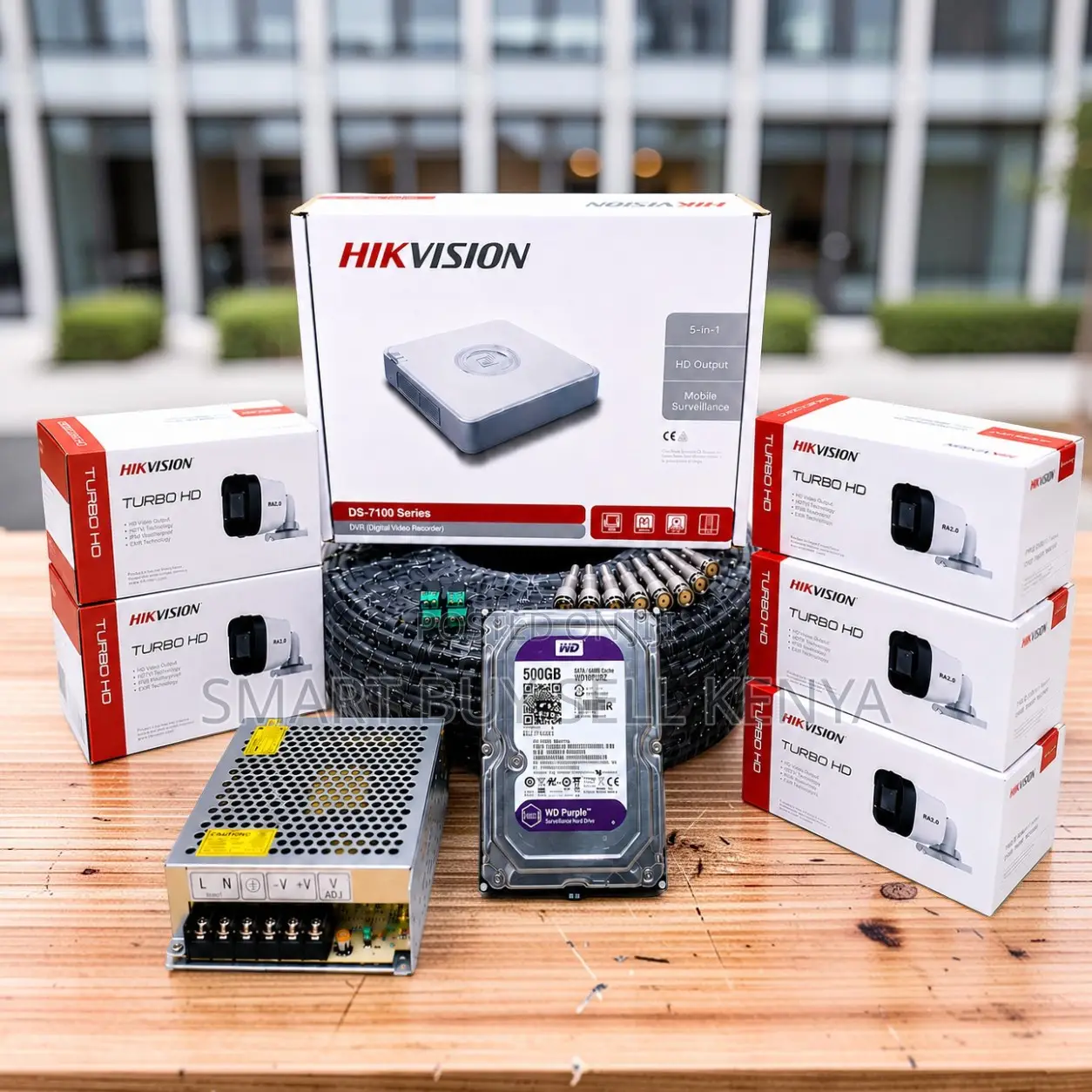 Crystal Clear Footage 5 Hikvision 1080p CCTV Cameras Full System Kit