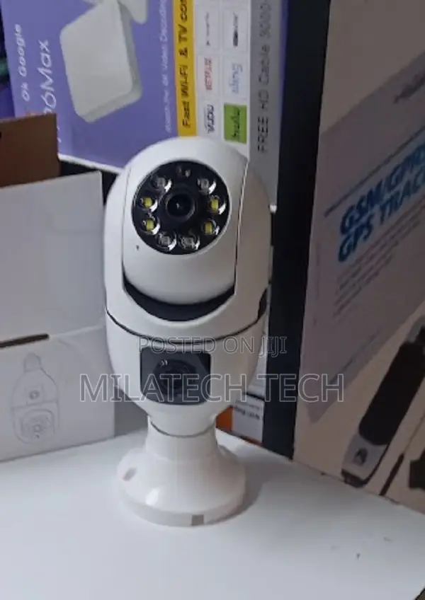 Dual Lens Bulb Wifi PTZ Camera V380 Smart Home Security