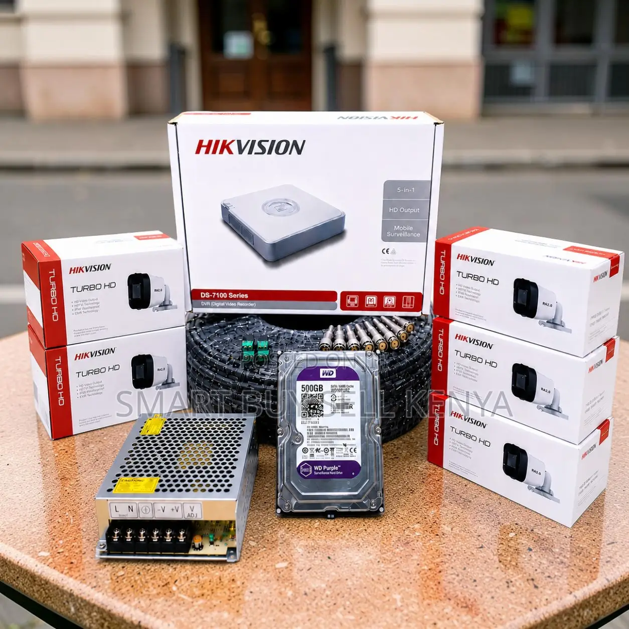 Clear Video Output 5 Hikvision 1080p CCTV Cameras Complete System Kit