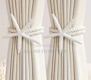 Starfish Cotton Rope Curtain Holder.( Pair)