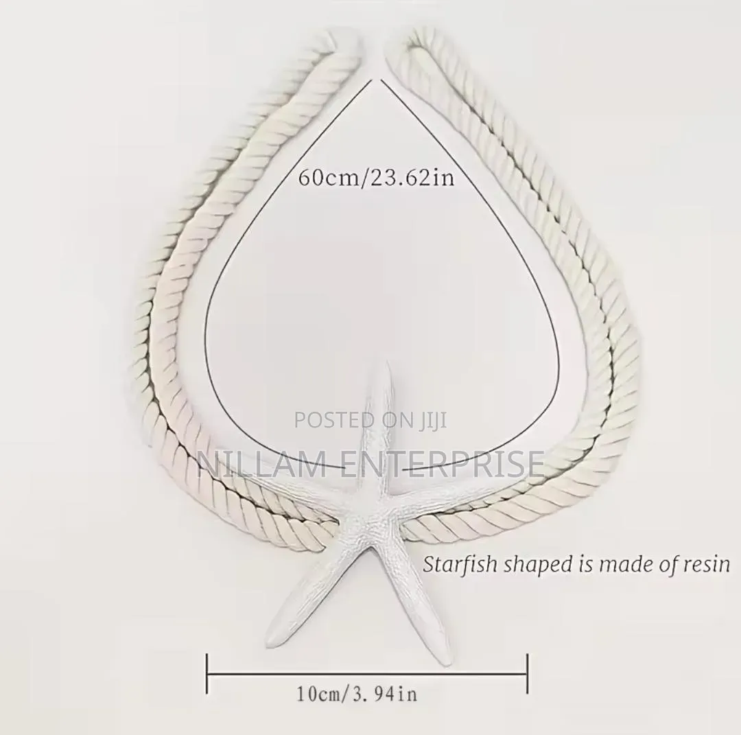 Starfish Cotton Rope Curtain Holder.( Pair)