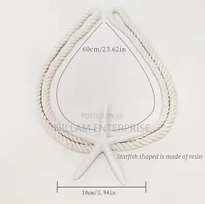 Starfish Cotton Rope Curtain Holder.( Pair)