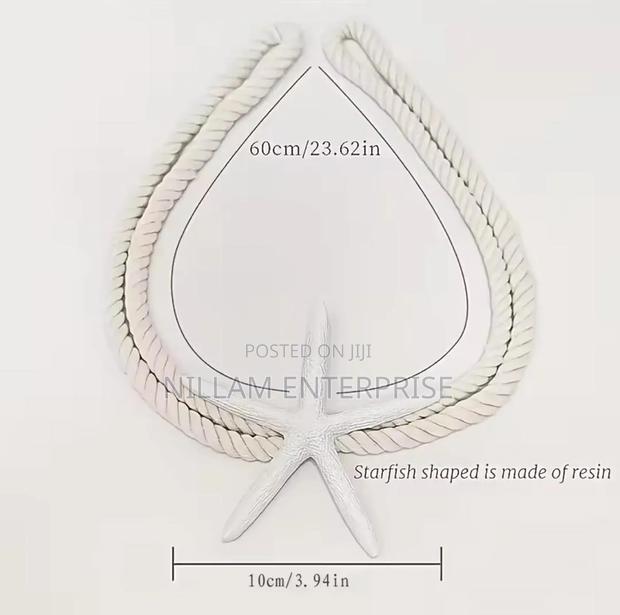 Starfish Cotton Rope Curtain Holder.( Pair) - thumbnail 2