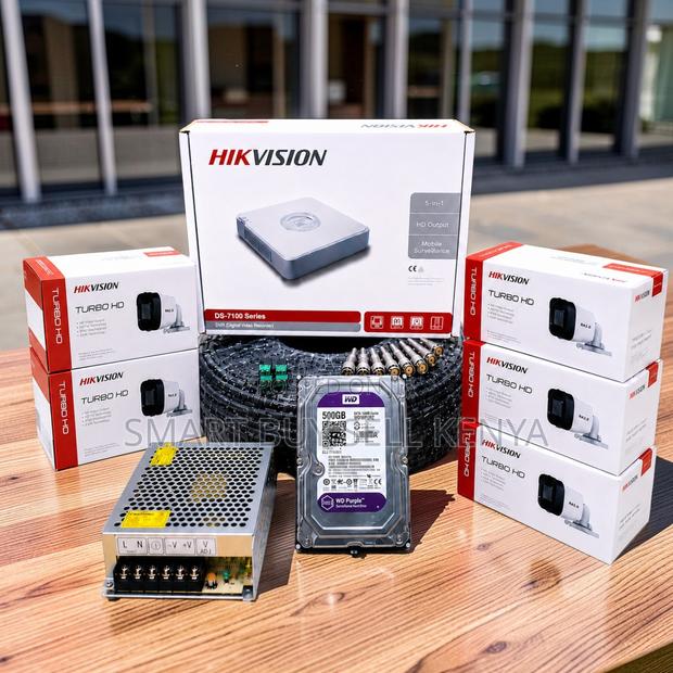 Sharp Image Quality 5 Hikvision 1080p CCTV Cameras Complete System Kit