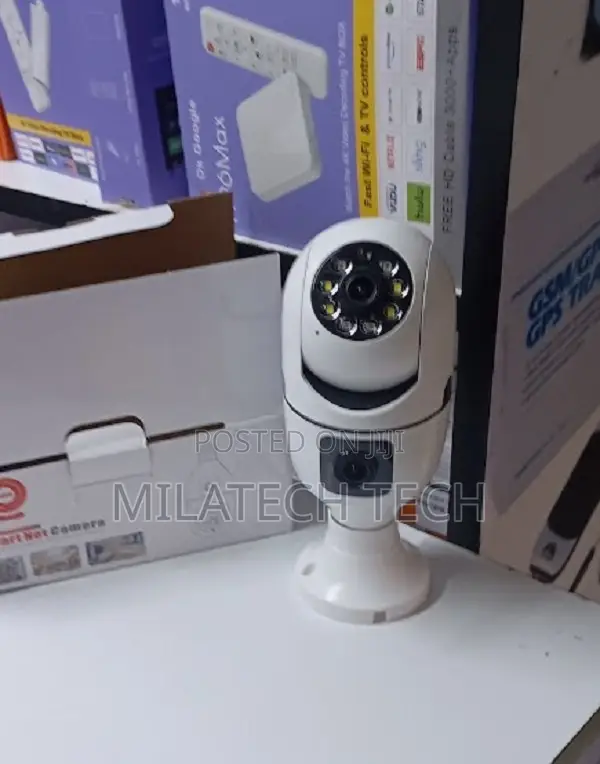 V380 Wireless Dual Lens Bulb Camera With Motion Detection